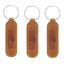 Oval Leather or Artificial Leather Hotel Key Tags | 98x20mm | With Hot Stamped Engraving