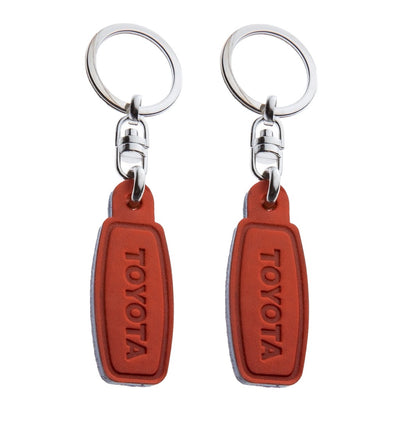 Oval Leather Hotel Key Tags | 100x20mm | With Hot Stamped Engraving