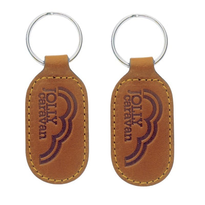 Oval Leather or Artificial Leather Hotel Key Tags | 33x90mm | With Hot Stamped Engraving