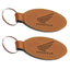 Oval Leather or Artificial Leather Hotel Key Tags | 110x40mm | With Hot Stamped Engraving