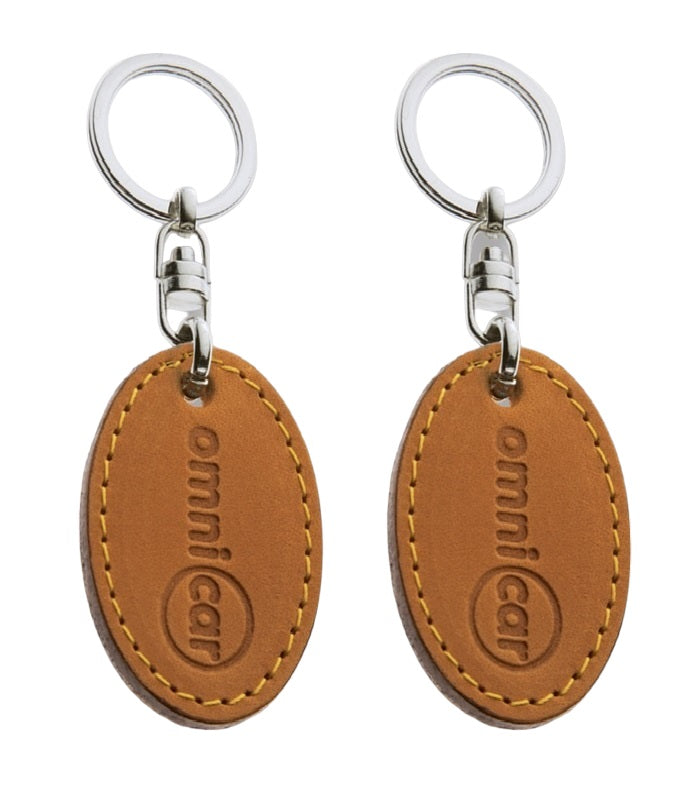 Oval Leather Hotel Key Tags | 90x35mm | With Hot Stamped Engraving