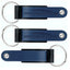 Oval Leather Hotel Key Tags With Black Nylon Connector and Split Key Ring | 90x20mm | Hot Stamped Engraving