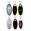 Colourful Oval Nylon Hotel Key Tags with S-Hook and Custom Engraving