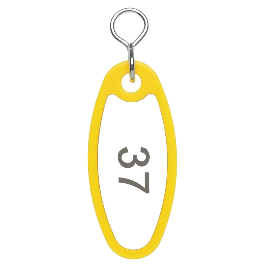 Colourful Oval Nylon Hotel Key Tags with S-Hook and Custom Engraving