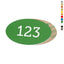 Oval Acrylic Number Tags With Adhesive Tape Backing