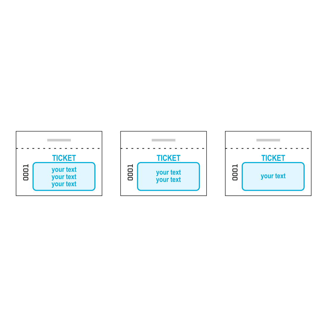 Printing Option with One, Two or Three Lines of Custom Text