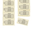 Paper Tickets On Strips With Custom Printing In Black On Pastel Yellow Paper With Consecutive Numbering and perforated Tear-off Lines