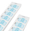 Paper Tickets On Strips With Custom Printing In Blue On White Paper With Consecutive Numbering