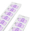 Paper Tickets On Strips With Custom Printing In Purple White Paper With Consecutive Numbering