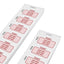 Paper Tickets On Strips With Custom Printing In Red On White Paper With Consecutive Numbering