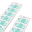 Paper Tickets On Strips With Custom Printing In Turquoise On White Paper With Consecutive Numbering