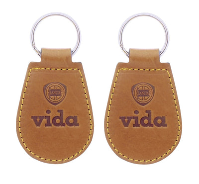 Pear-Shape Leather or Artificial Leather Hotel Key Tags | 90x46mm | With Hot Stamped Engraving