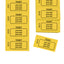 Perforated Ticket Strips for Raffles and Event With Custom Printing Yellow