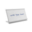 Desk Name Plate With A Paper Insert 170x100mm - Silver Aluminium