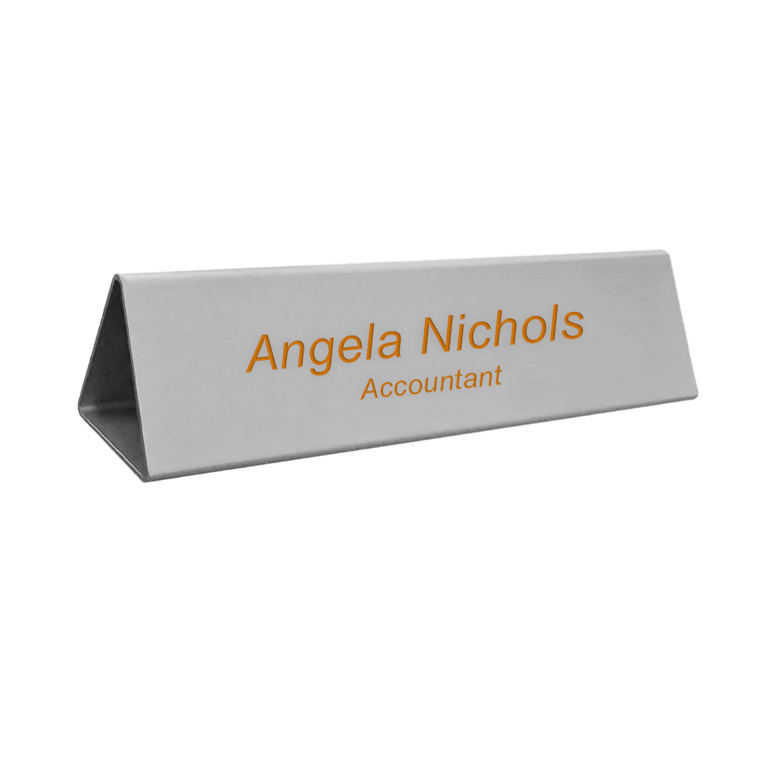 Triangle Desk Sign With Custom Engraving | Desk Name Plate | Combicraft ...