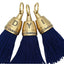 Brass Hotel Key Tags With Colourful Fabric Tassel and Custom Engraving