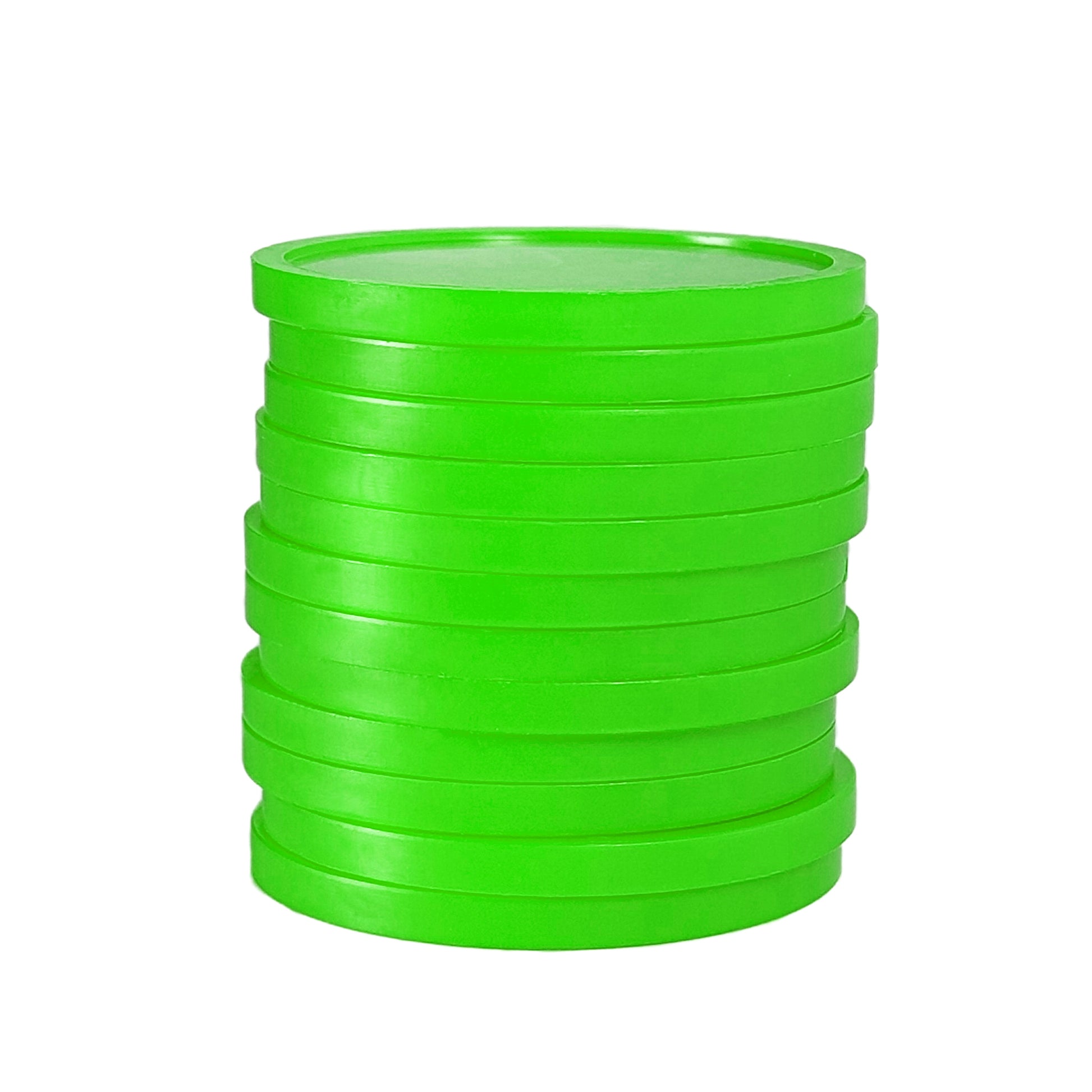 Neon Green Plastic Tokens