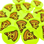 Plastic Food Tokens Printed Pizza Slice 29mm