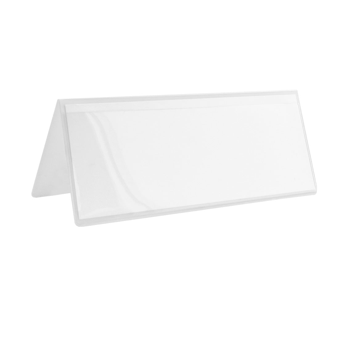 Desk Name Plates White Plastic With Printable Paper Inserts 