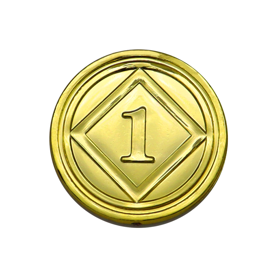 Plastic Drink Tokens '1' Gold Plated 29mm