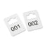 Plastic Pre-numbered Cloakroom Tags