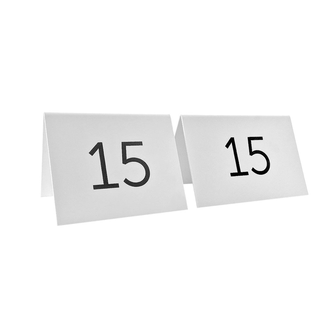 White Table Number Signs Horizontal Rectangle - Polystyrene