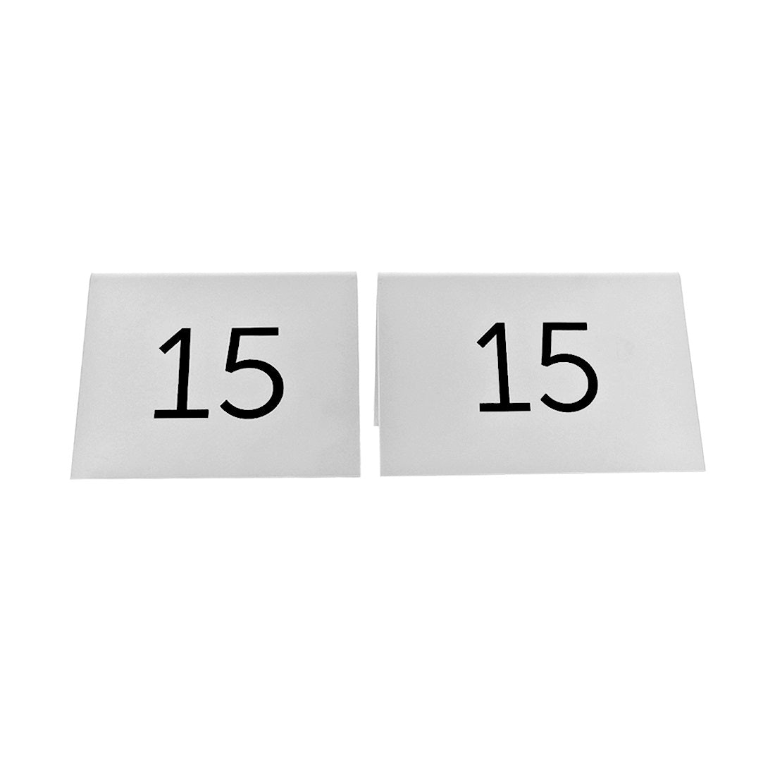 White Table Number Signs Horizontal Rectangle - Polystyrene