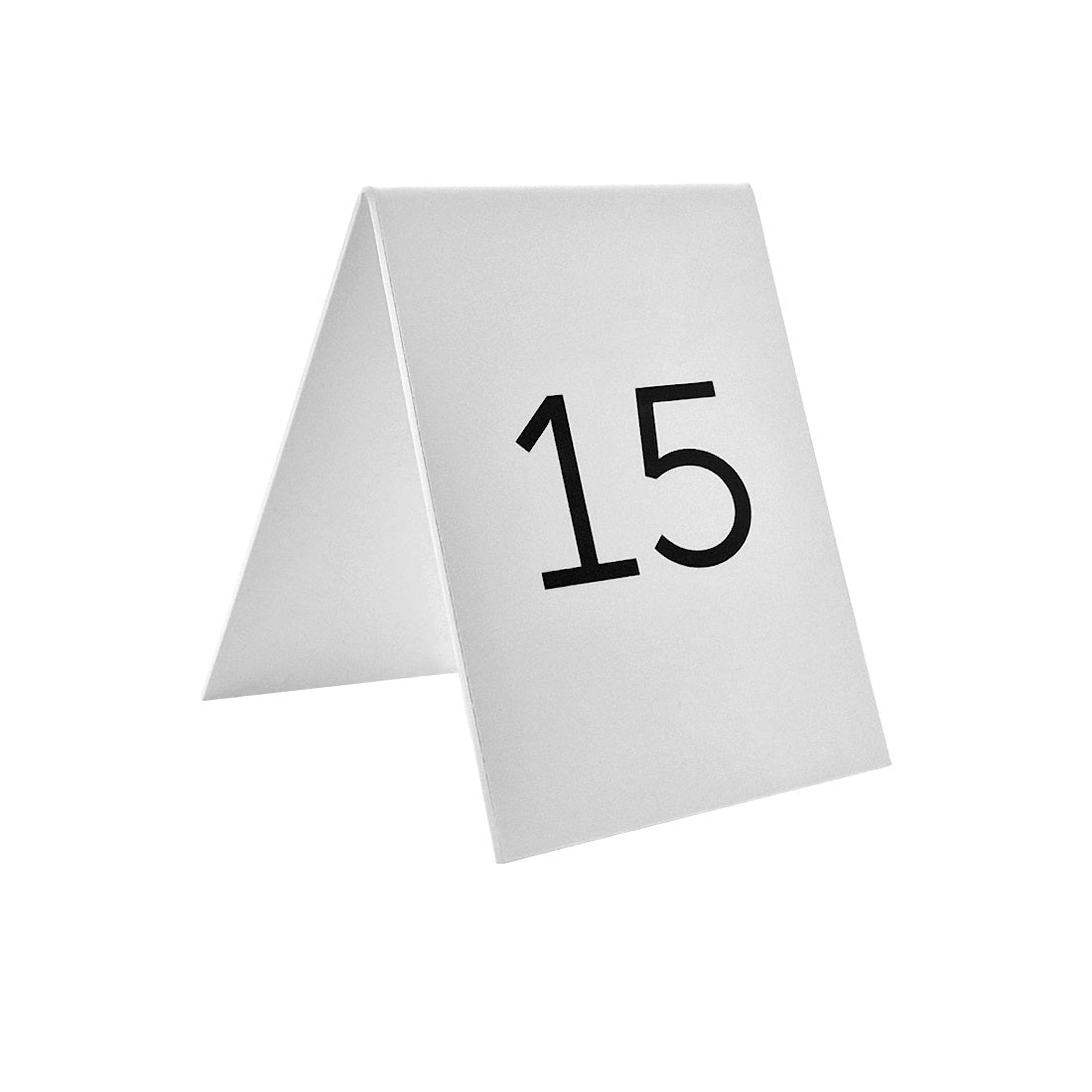 White Table Number Signs Vertical Rectangle - Polystyrene