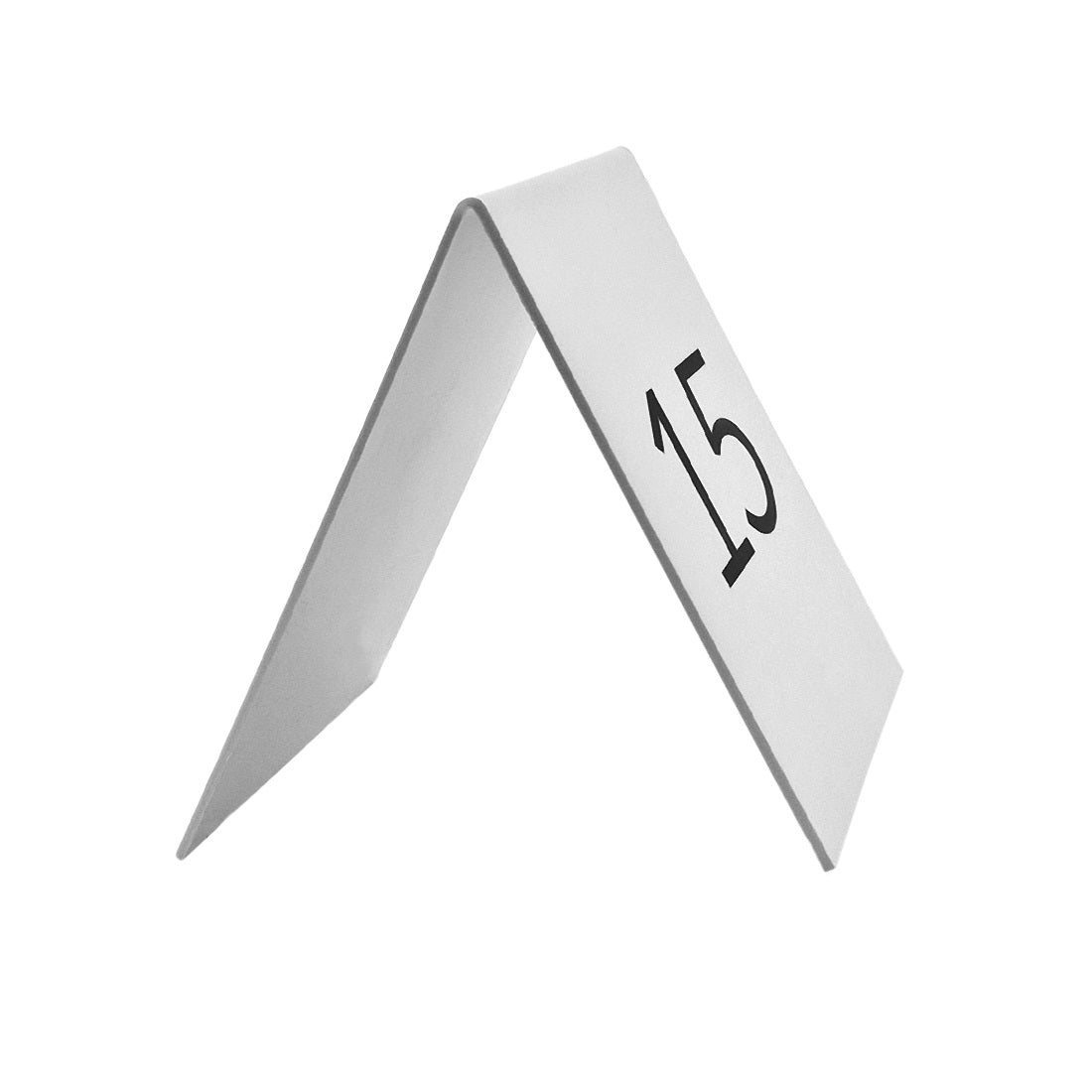 White Table Number Signs Vertical Rectangle - Polystyrene