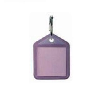 Heavy Duty Label Window Key Tags Purple 38x22mm 100 Pack