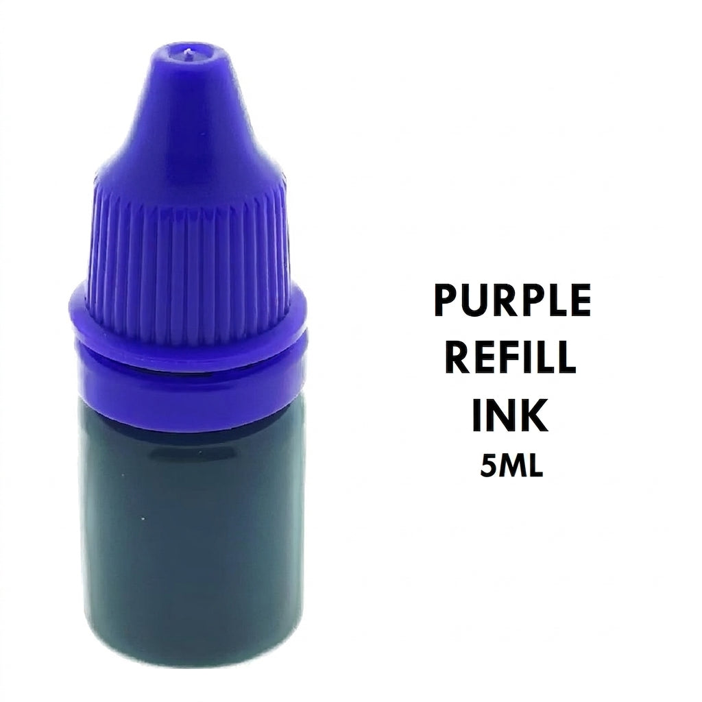 Purple Ink for Stamps 5ML Refill Bottle
