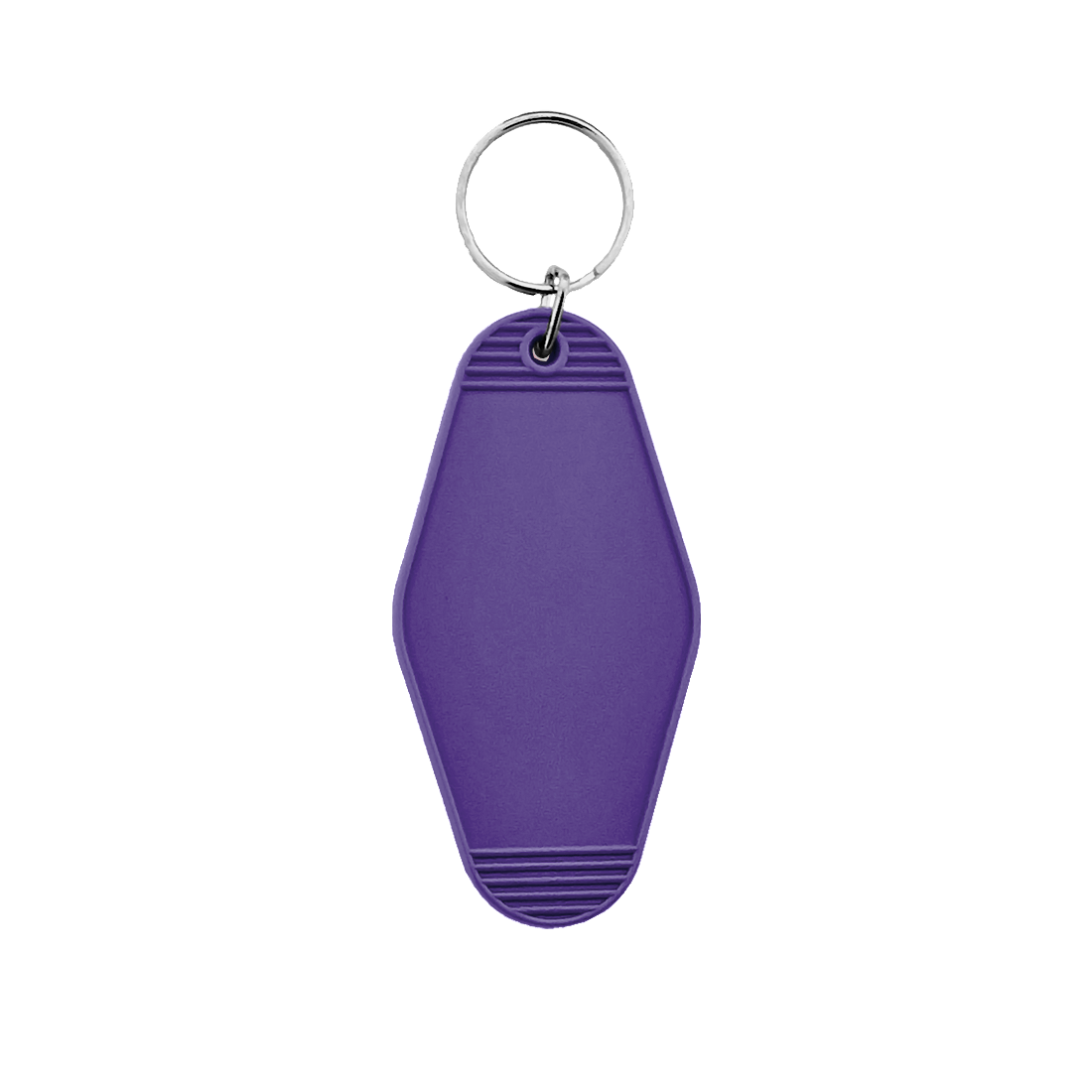 Purple Rhombus Key Tags With Custom Print