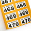 Yellow Raffle Ticket Book Double Number Tickets Yellow Close Up of Tickets