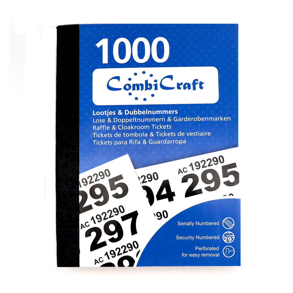 Modern Raffle Books 6-Pack Double Number Raffle Check Tickets Book | Paper Cloakroom ...