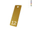 Coloured Rectangle Aluminium Number Tags With One Mounting Hole 70x25mm
