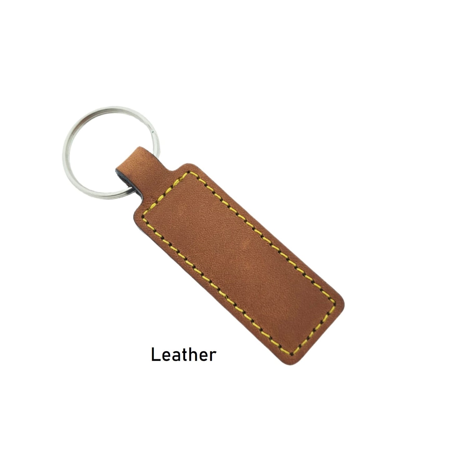 Rectangle Leather or Artificial Leather Hotel Key Tags | 95x25mm | Without Engraving | No MOQ