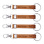 Rectangle Leather Hotel Key Tags With Split Key Ring And Swivel Clasp | 140x15mm | Hot Stamped Engraving