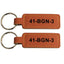 Rectangle Leather or Artificial Leather Hotel Key Tags | 95x23mm | With Engraving | No MOQ