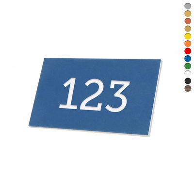 Rectangle Acylic Number Tags 
