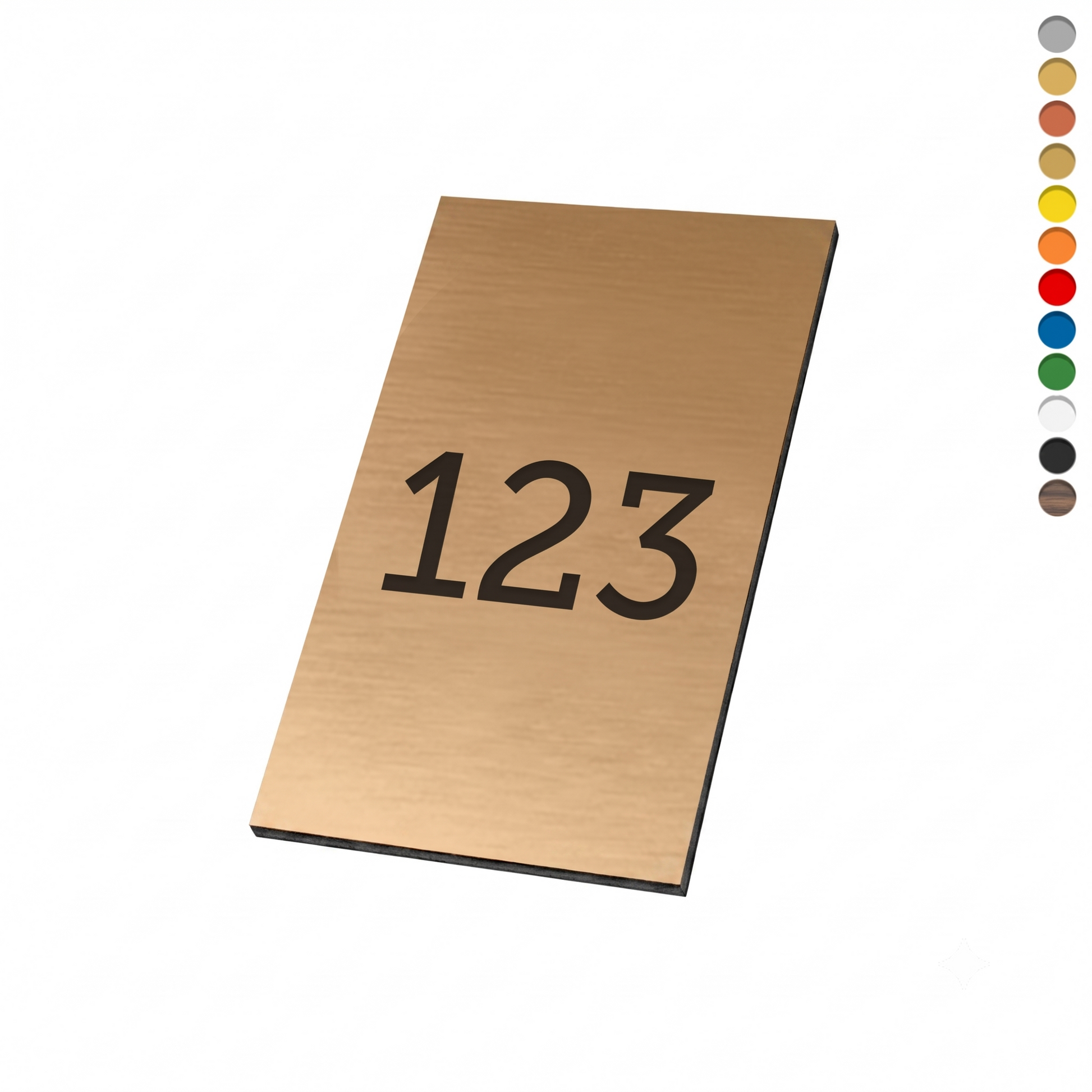 Rectangle Acrylic Number Tags In Vertical Orientation