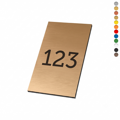 Rectangle Acrylic Number Tags In Vertical Orientation