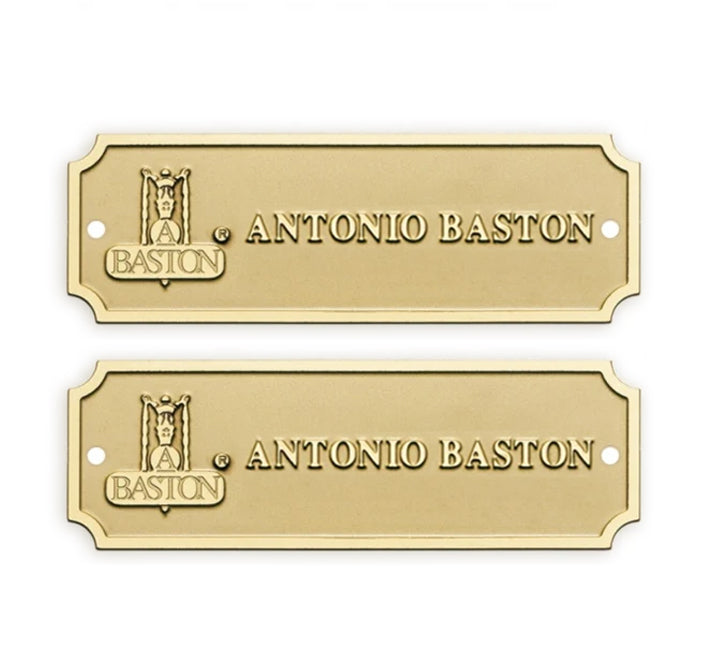 Rectangle Brass Embossed Logo Plaques