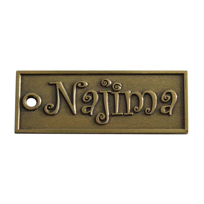 Rectangle Embossed Metal Logo Tags