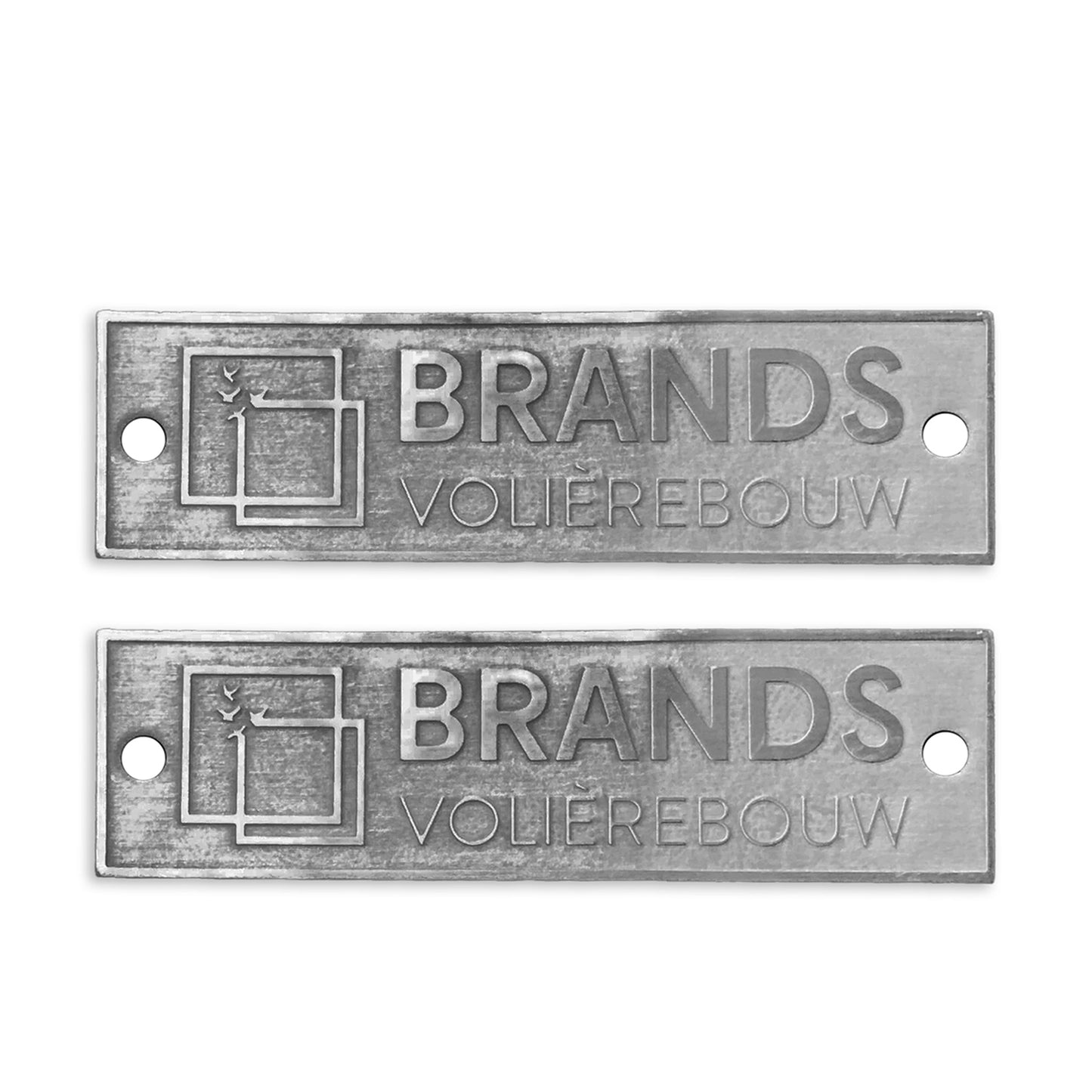 Rectangle Etched Aluminium Logo Tags