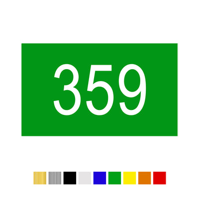 Rectangle Acrylic Number Labels Horizontal