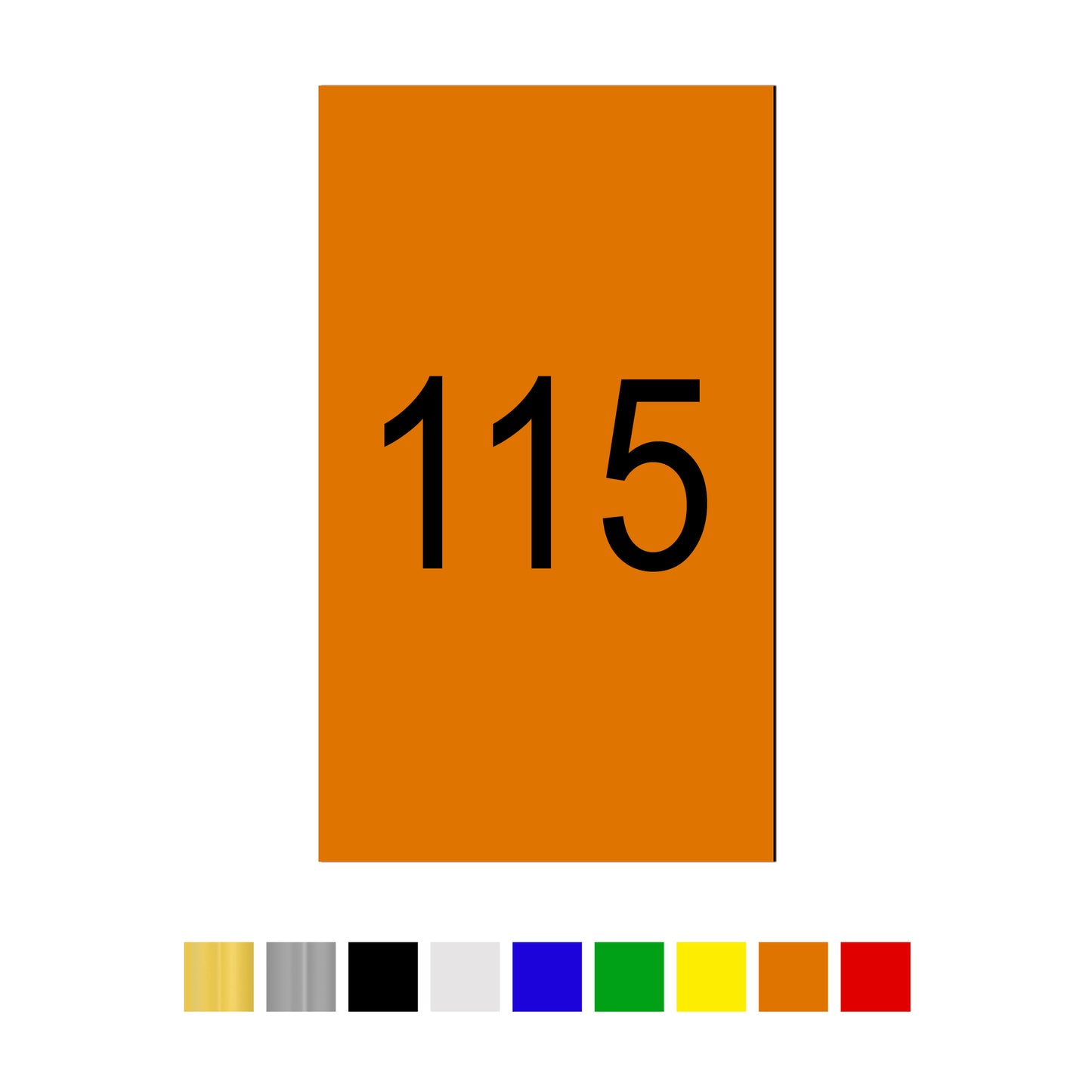 Rectangle Acrylic Number Labels Vertical