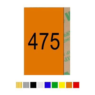 Rectangle Acrylic Number Labels with Adhesive Tape Vertical