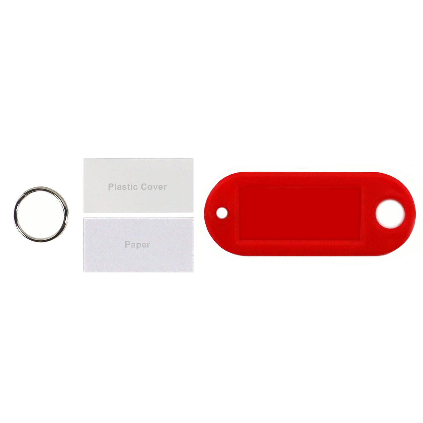 Label Window Key Tags Red 55x22mm 100 Pack