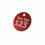 Red Anodised Aluminium ID asset Tags With Number and Text Engraving