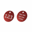 Red Anodised Aluminium Identification Tags